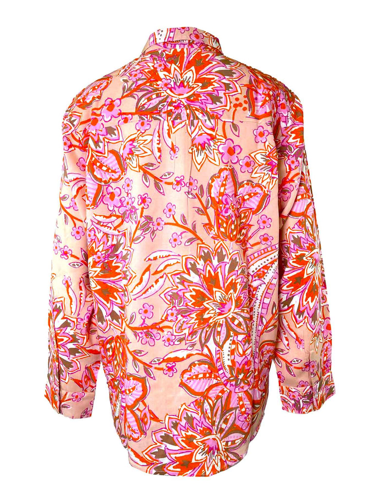 Bluse mit Paisley Muster hellrosa, Ansicht hinten