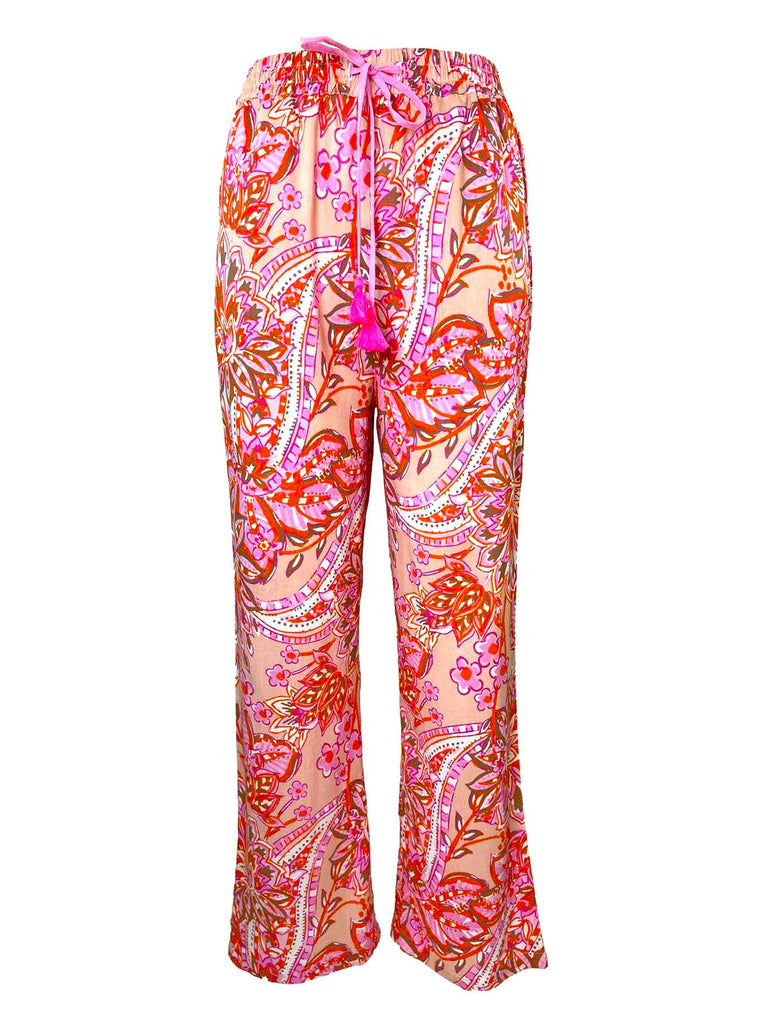 Hose mit Paisley Muster hellrosa, Ansicht vorn