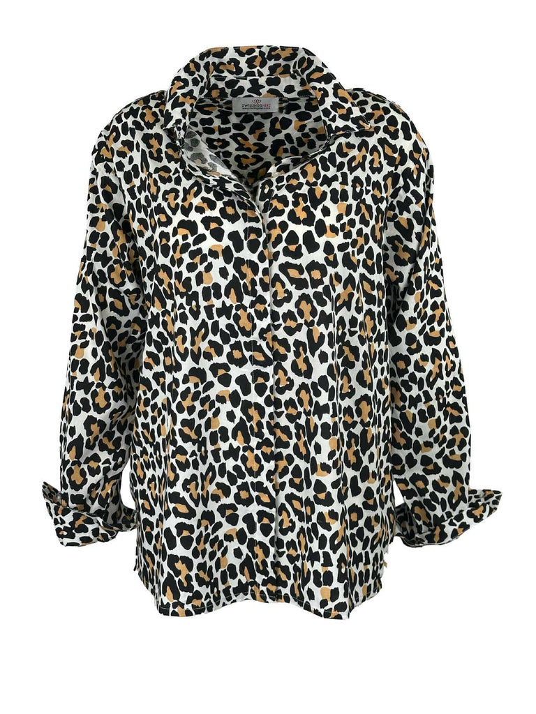 Bluse Leo verdeckte Knopfleiste