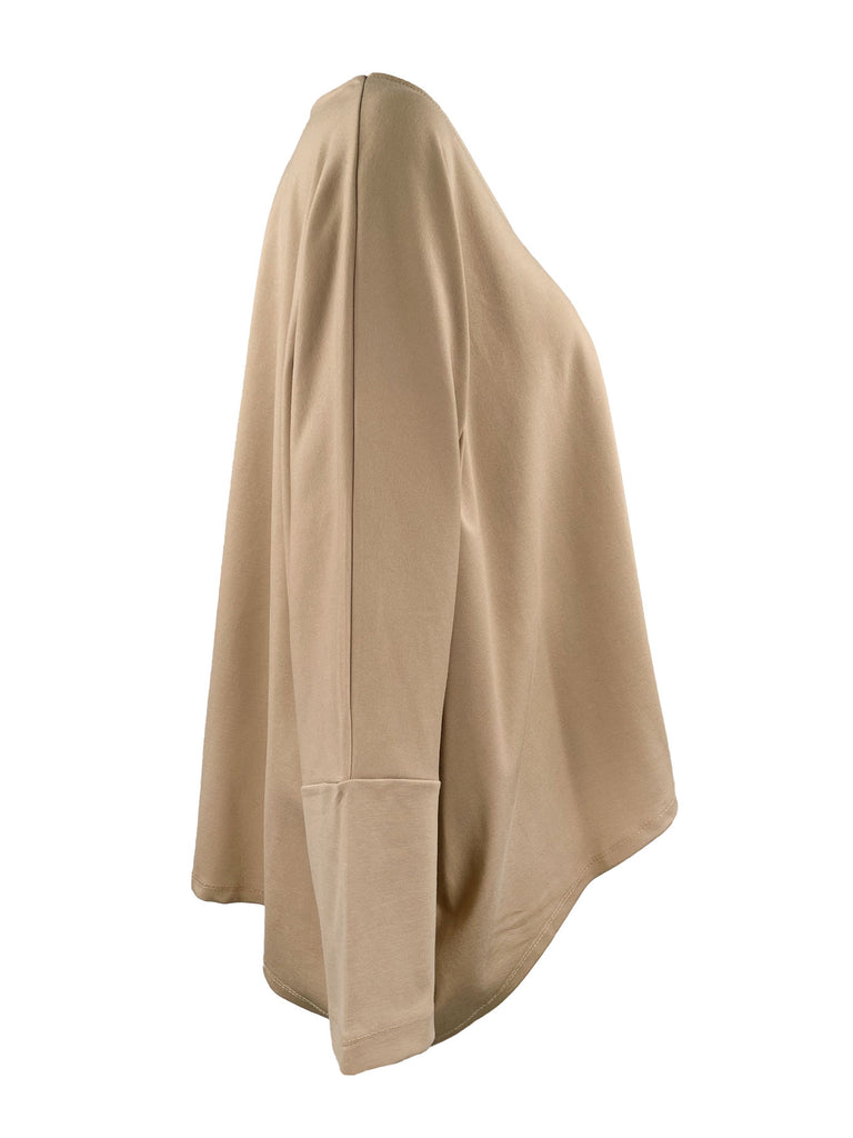 Sweatshirt V beige, Ansicht Seite