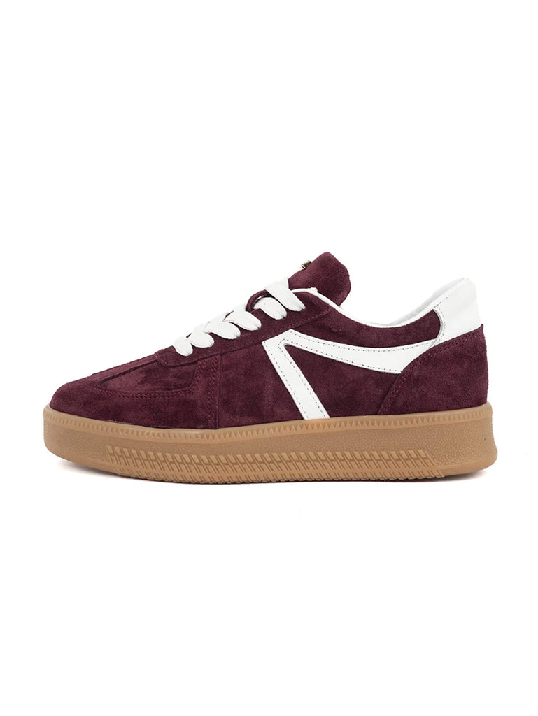 Sneaker Liva bordeaux white, Ansicht Seite