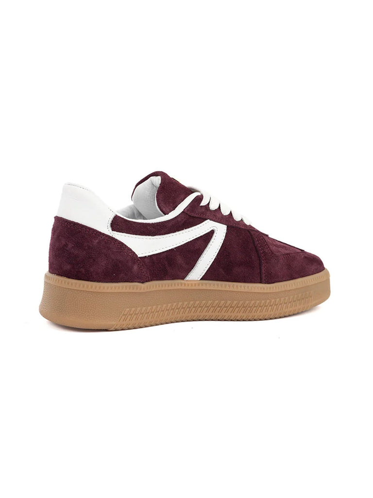 Sneaker Liva bordeaux white, Ansicht Seite und hinten