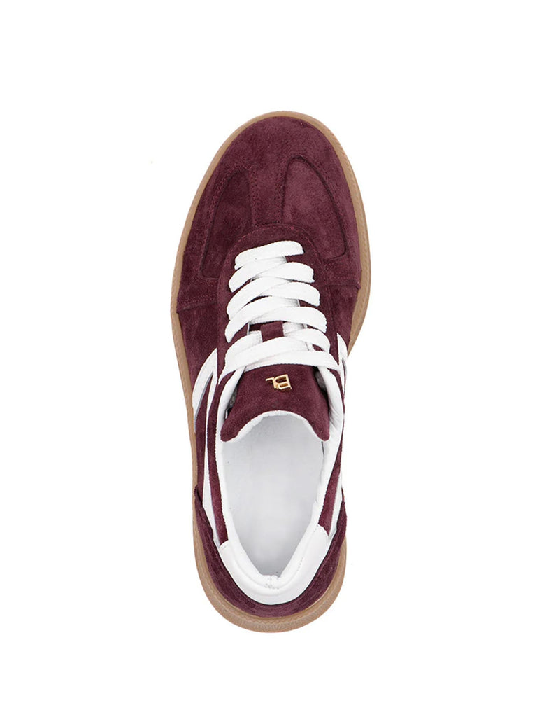 Sneaker Liva bordeaux white, Ansicht oben