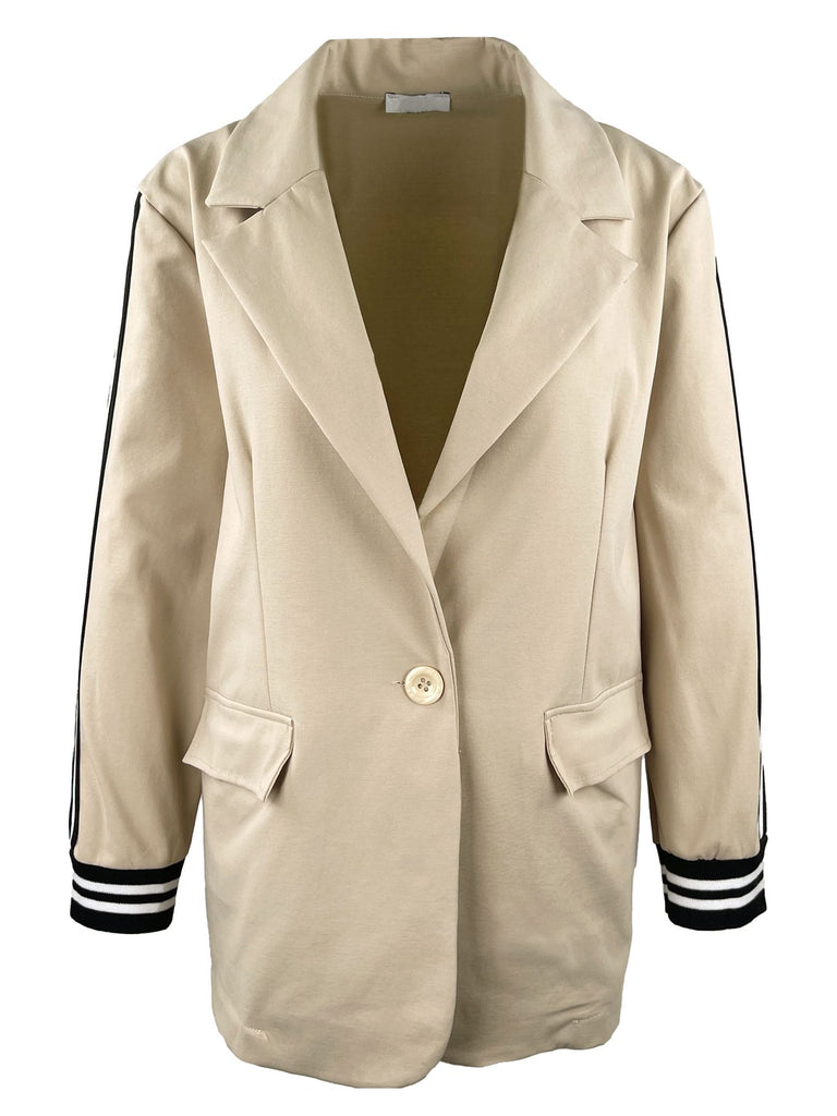 Blazer Sportstreifen beige, Ansicht vorn