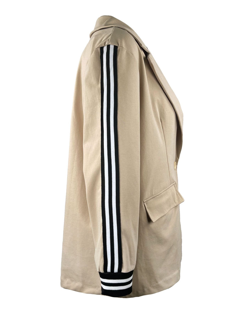 Blazer Sportstreifen beige, Ansicht Seite