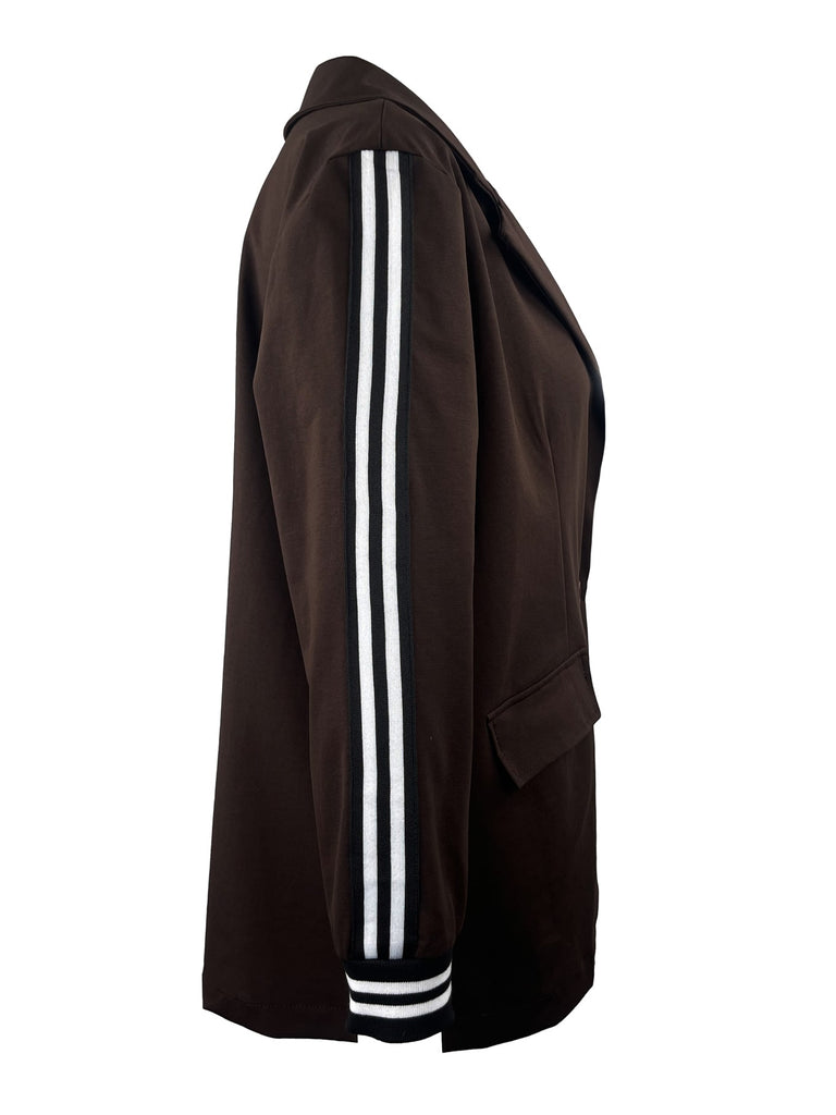 Blazer Sportstreifen braun, Ansicht Seite
