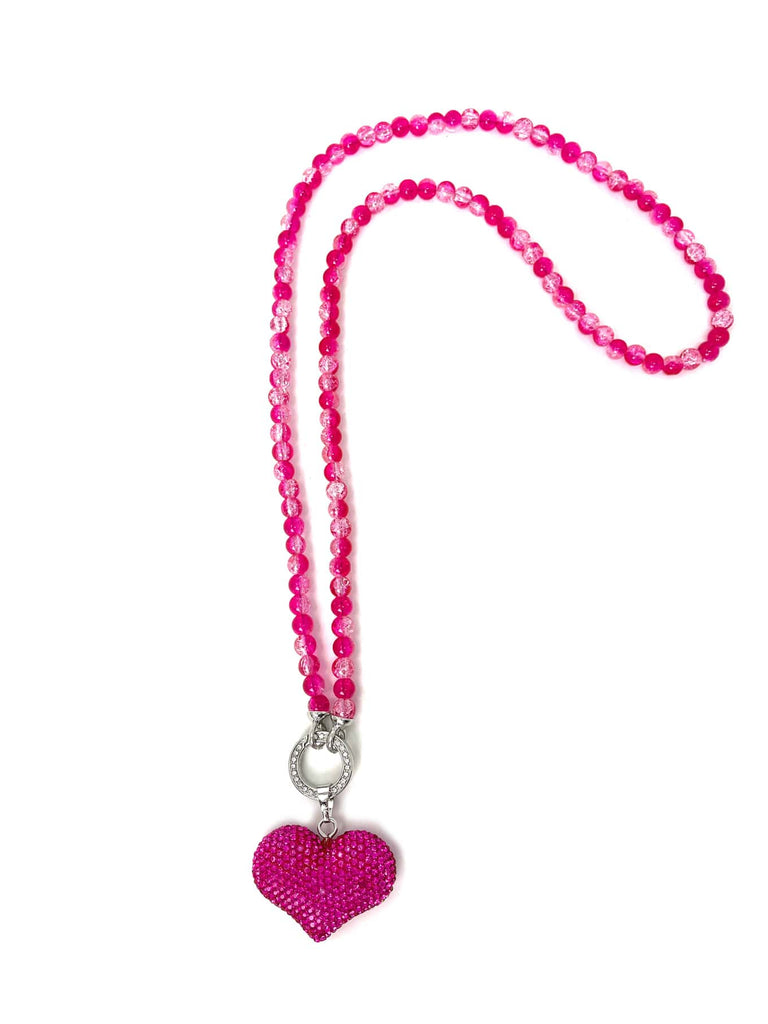 Kette Herz pink, Ansicht gesamt