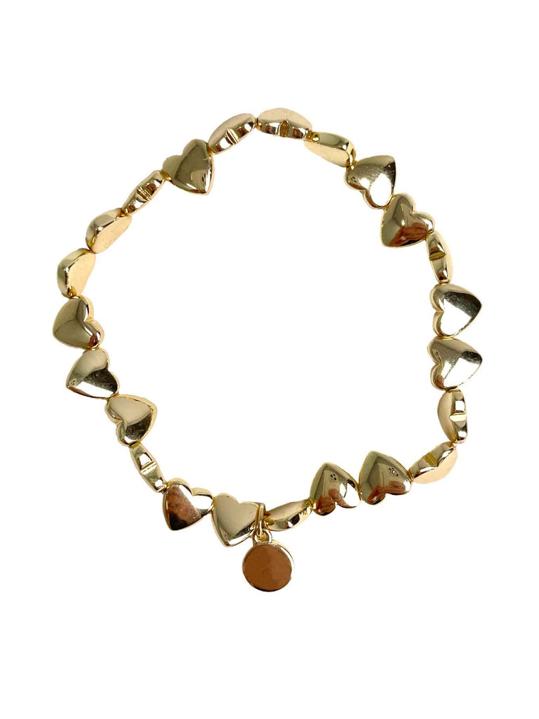 Armband Perlen Herz goldfarben