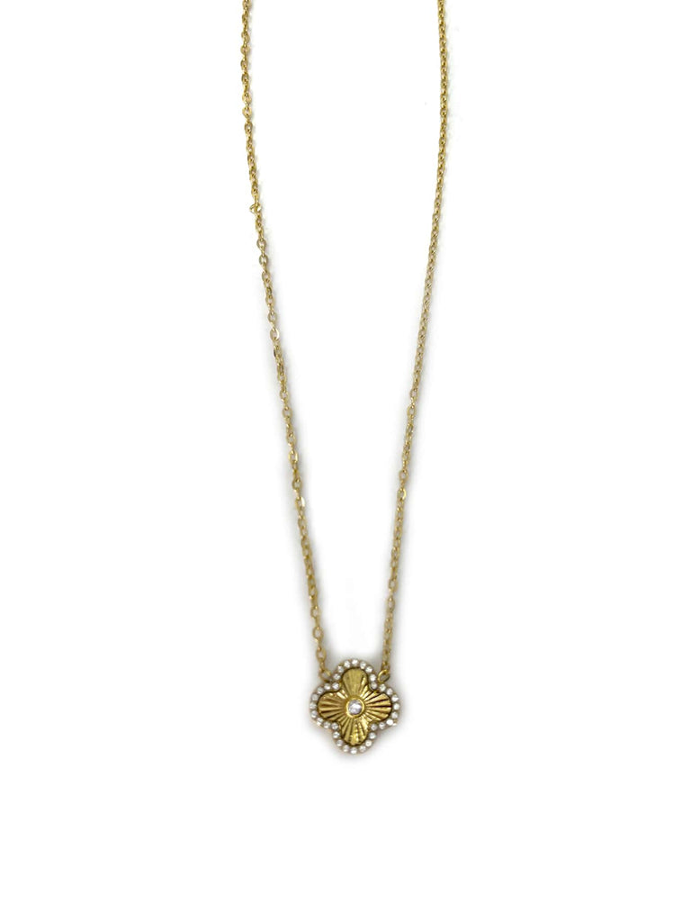 Kette Blüte goldfarben, Ansicht Detail