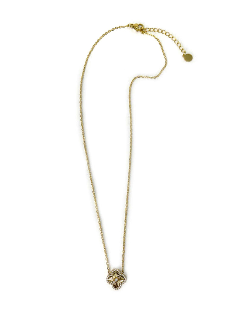 Kette Blüte goldfarben, Ansicht vorn
