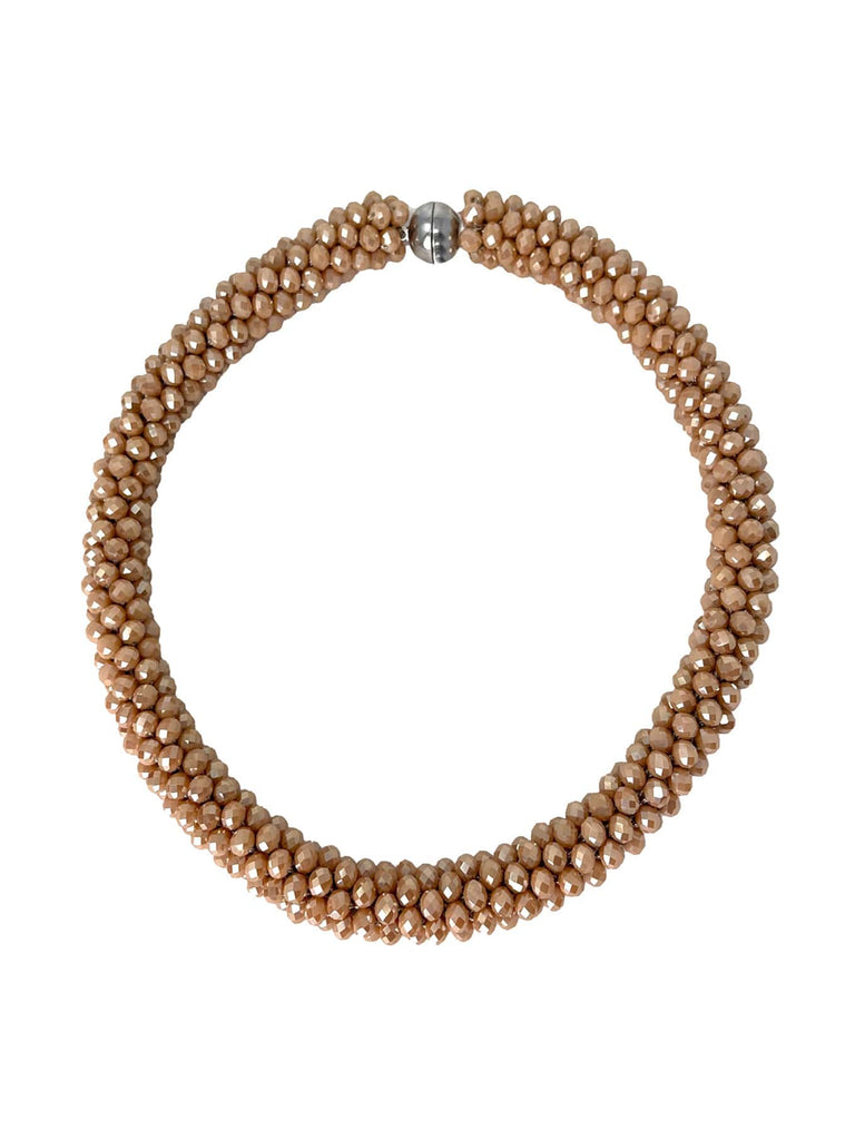 Kette glitzernd beige, Ansicht oben