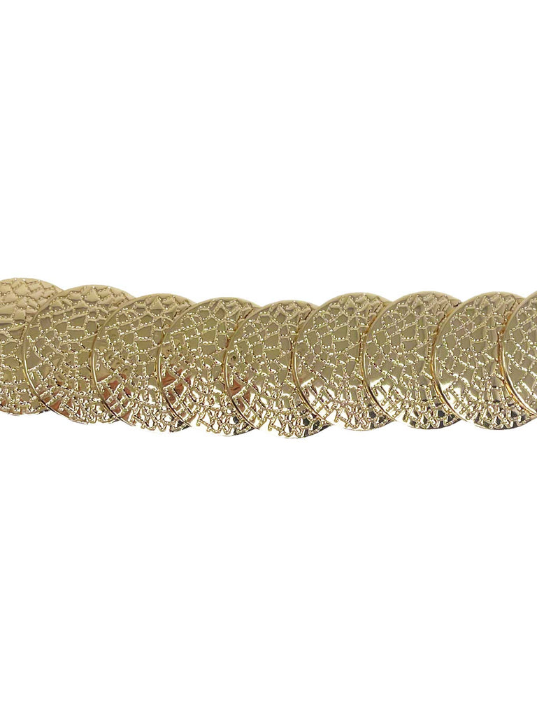 Gürtel Plättchen goldfarben, Ansicht Detail