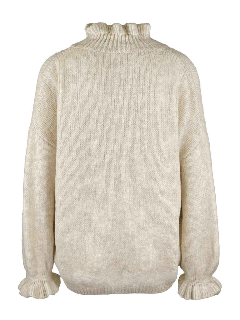 Strickjacke Goldknopf creme, Ansicht hinten