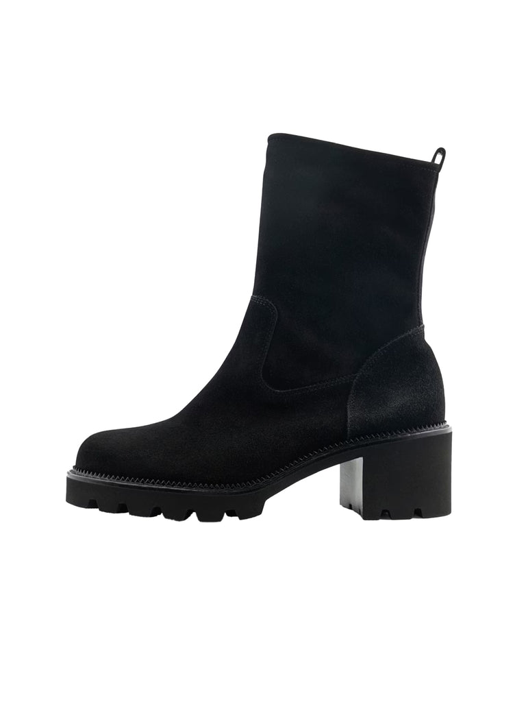Stiefelette Soft Suede black, Ansicht seitlich