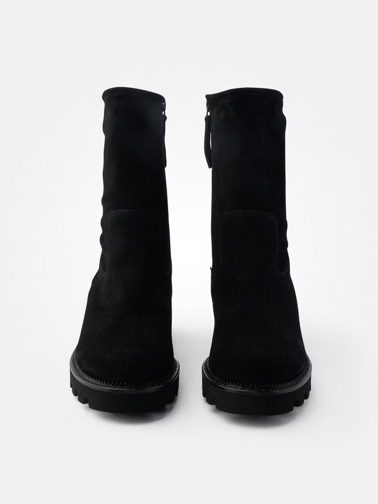 Stiefelette Soft Suede black, Ansicht vorn