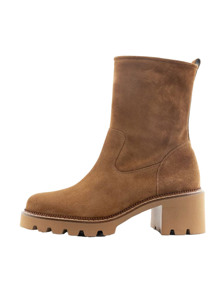 Stiefelette Soft Suede Toffee, Ansicht seitlich