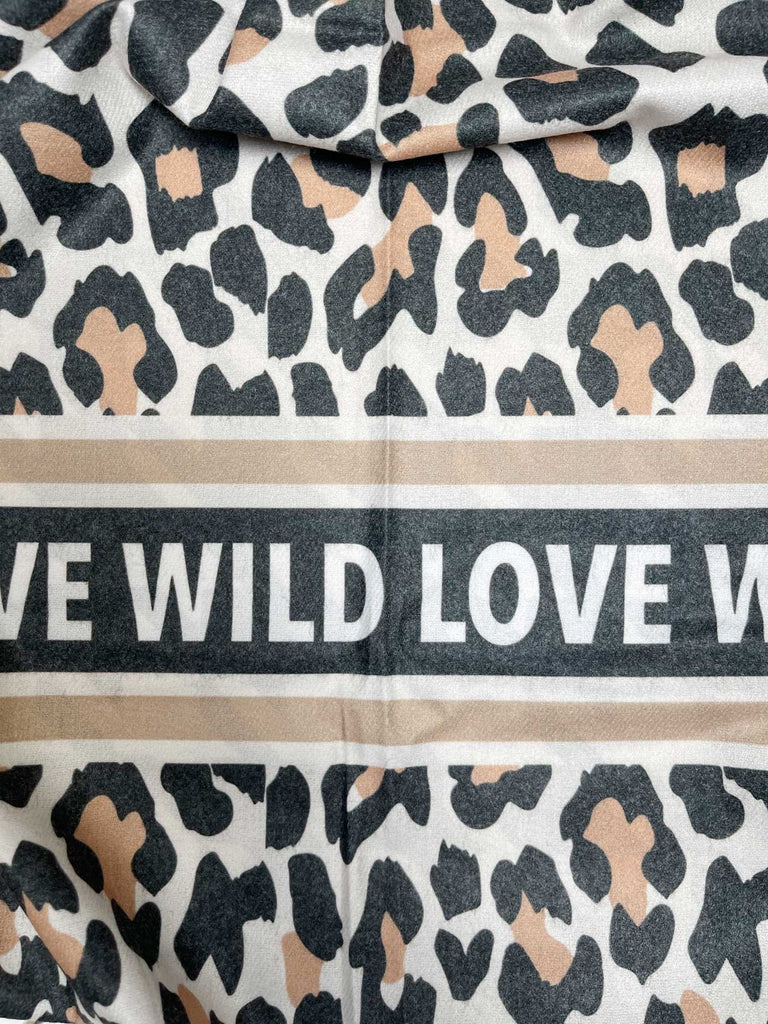 Schal Leo Wild Love beige, Ansicht Detail