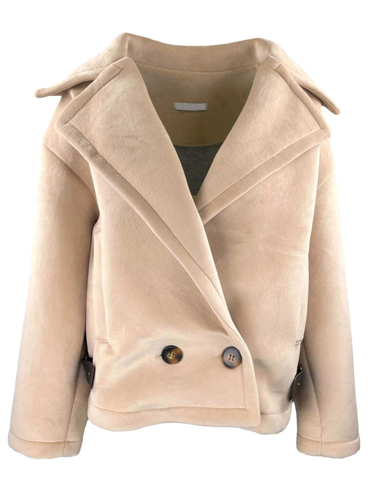 Biker Jacke beige, Ansicht vorne