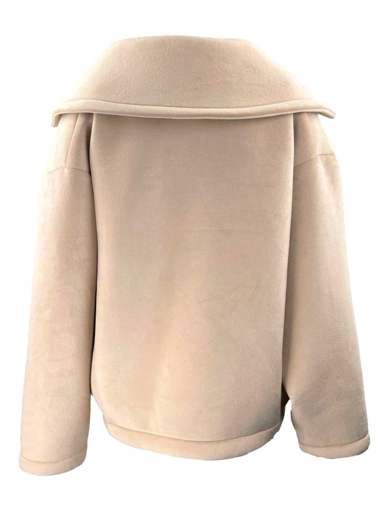 Biker Jacke beige, Ansicht hinten