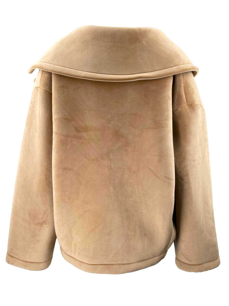 Biker Jacke caramel, Ansicht hinten