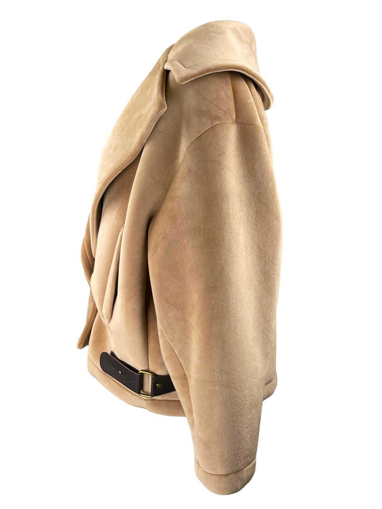 Biker Jacke caramel, Ansicht seitlich