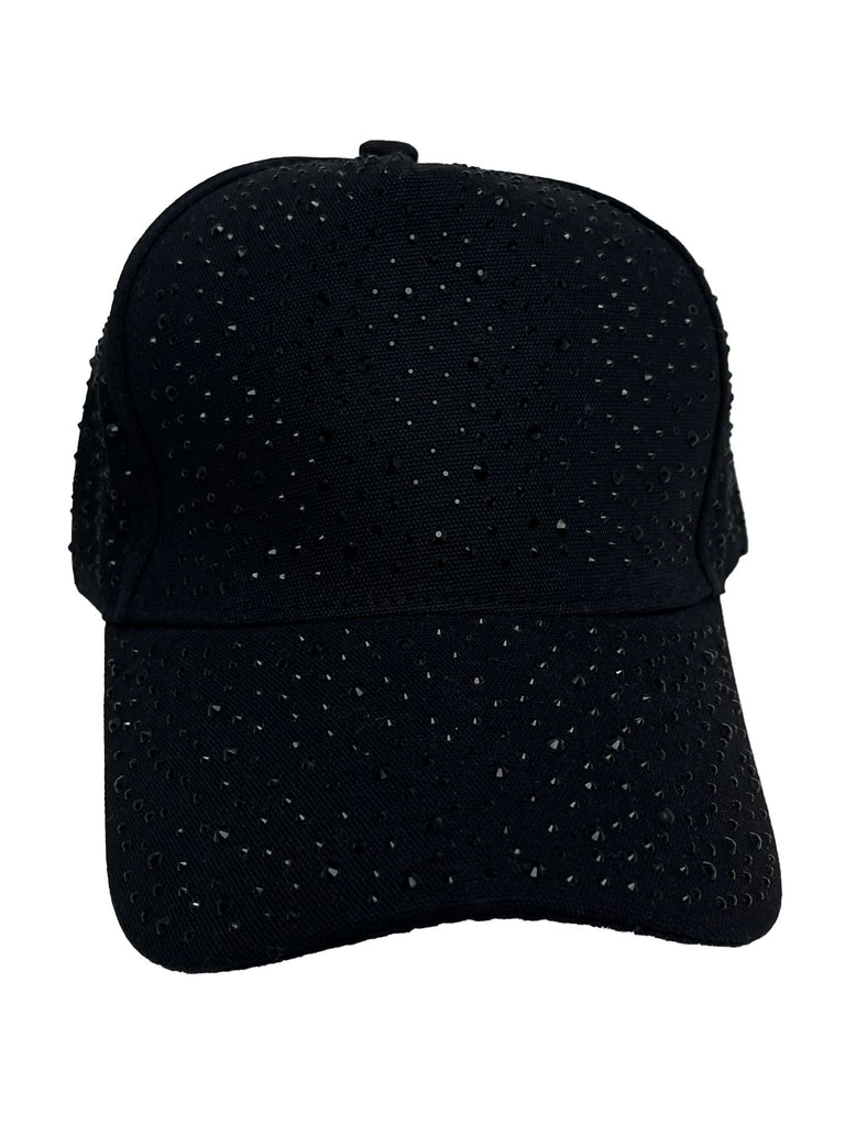 Kappe Strass schwarz, Ansicht vorne
