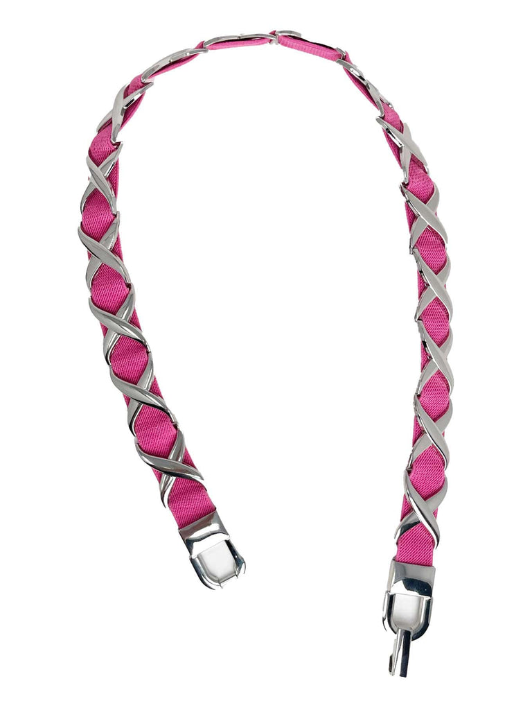 Gürtel X pink silberfarben