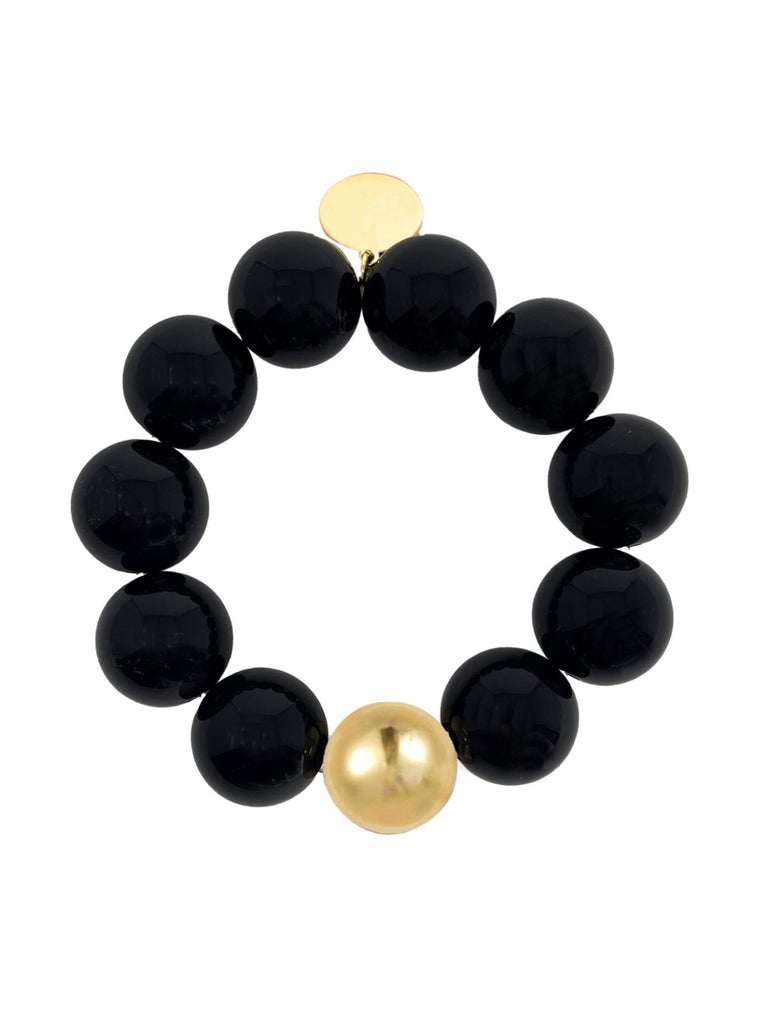 Armband Perlen schwarz glänzend