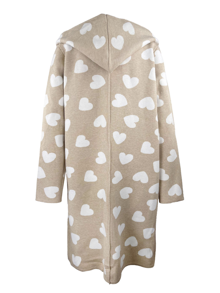 Strickjacke Janina Heart beige, Ansicht hinten