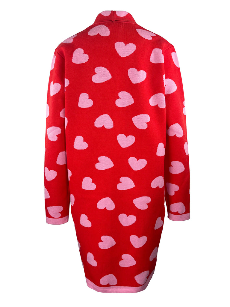 Strickjacke Heart rot, Ansicht hinten