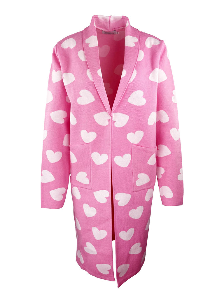 Strickjacke Heart pink, Ansicht vorn