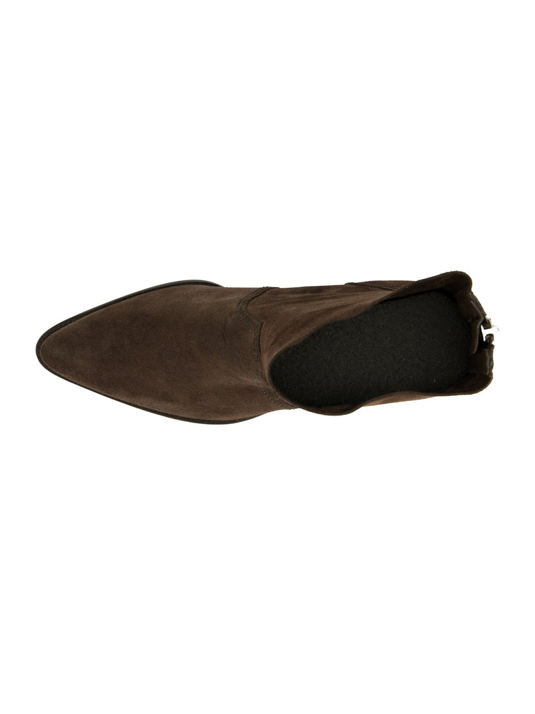 Stiefelette Soft Suede mit Reißverschluss mocca, Ansicht oben