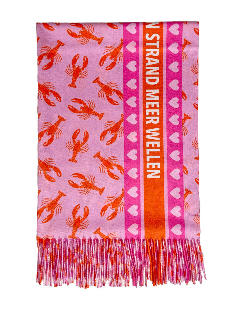 Schal Strand rosa orange