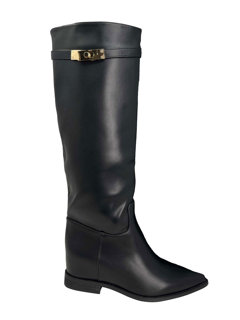 Stiefel Schließe black, Ansicht seitlich