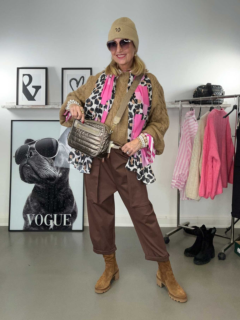 Pullover Zopf cookie, Trage-Ansicht vorn