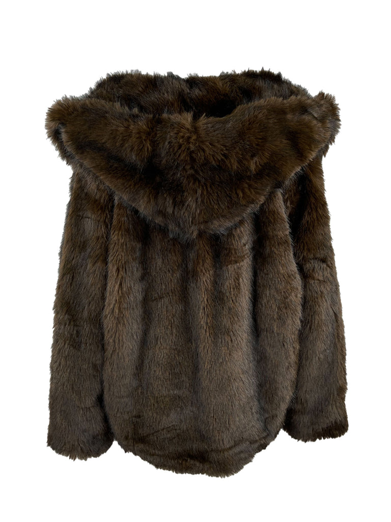 Felljacke coffee, Ansicht hinten