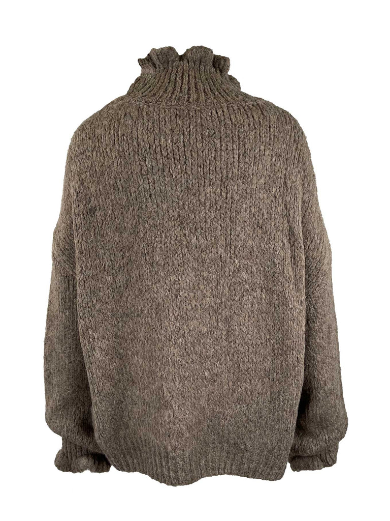 Pullover Lara taupe, Ansicht hinten