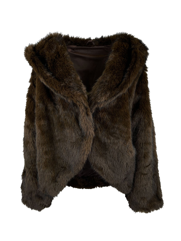 Felljacke coffee, Ansicht vorn