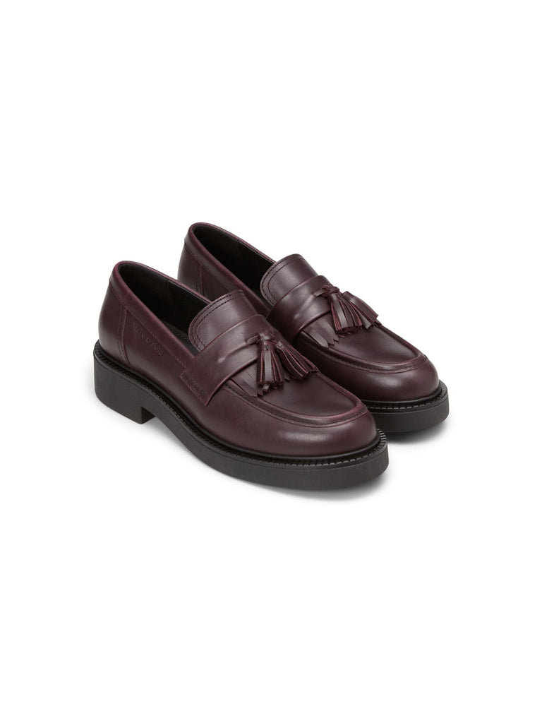 Loafer dark aubergine red, Ansicht seitlich vorn