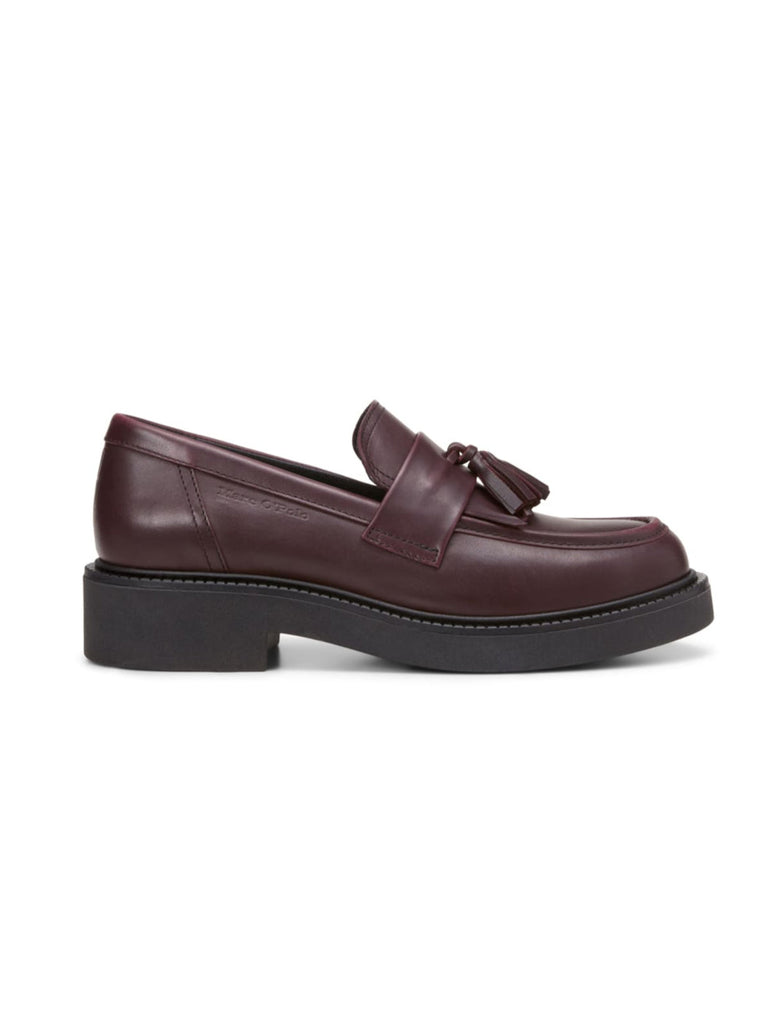 Loafer dark aubergine red, Ansicht seitlich