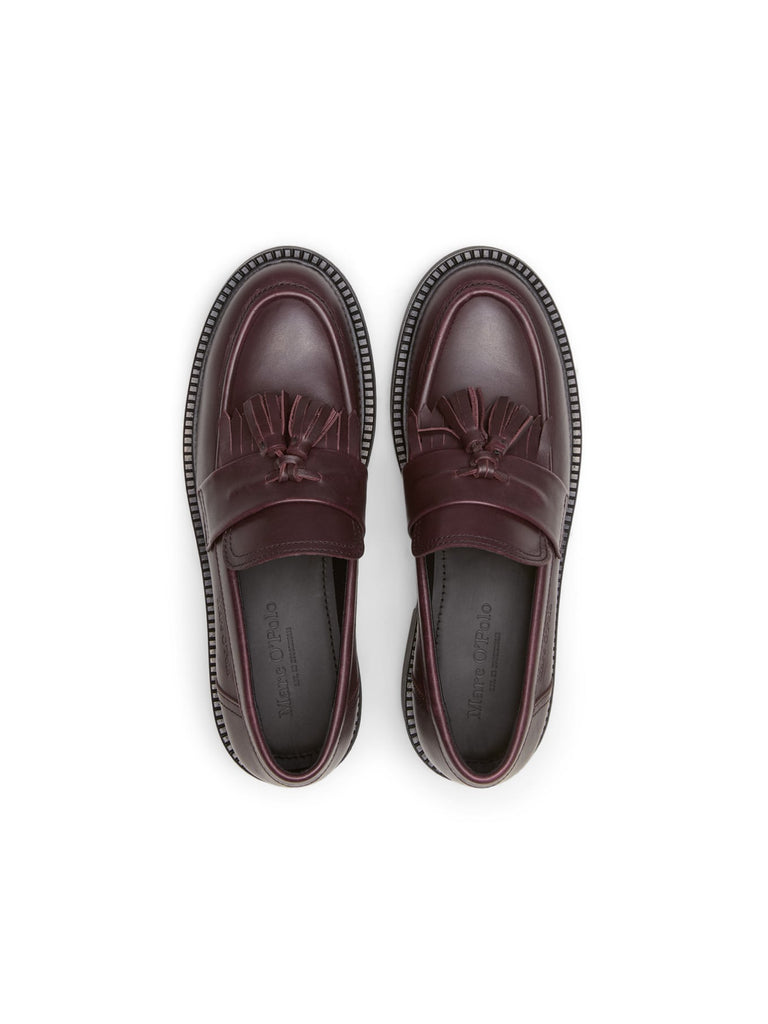 Loafer dark aubergine red, Ansicht oben