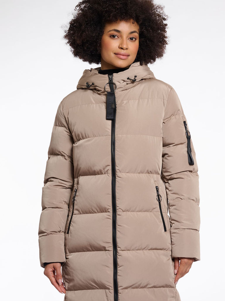 Steppmantel Jade toffee, Ansicht vorn