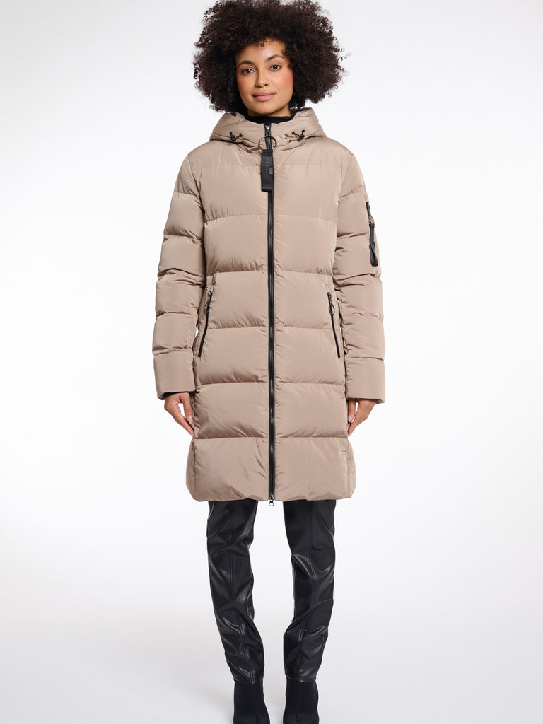 Steppmantel Jade toffee, Ansicht vorn