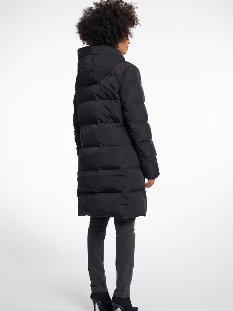 Steppmantel Jade black, Ansicht hinten