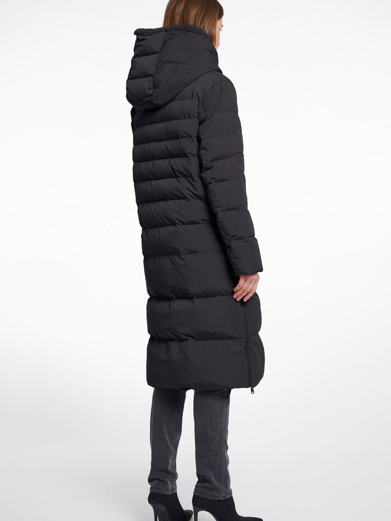 Steppmantel Keilafur black, Ansicht seitlich