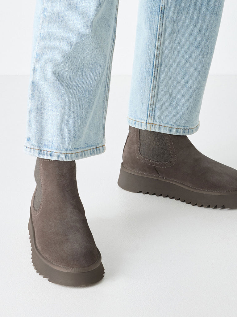 Chelsea Boot Warmfutter taupe, Trage-Ansicht 
