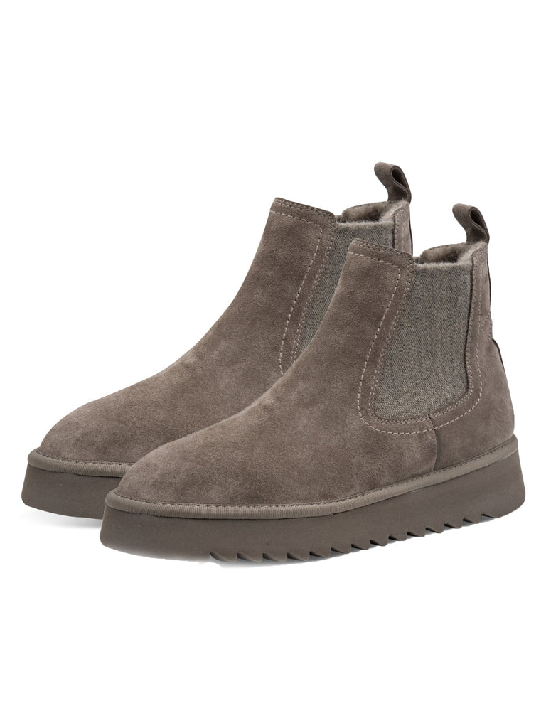 Chelsea Boot Warmfutter taupe, Ansicht Paar seitlich