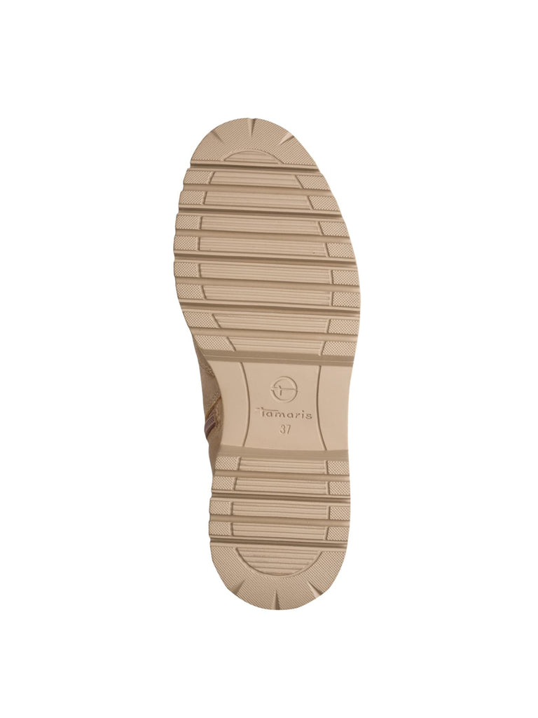 Boot mit Schließe beige, Ansicht Sohle