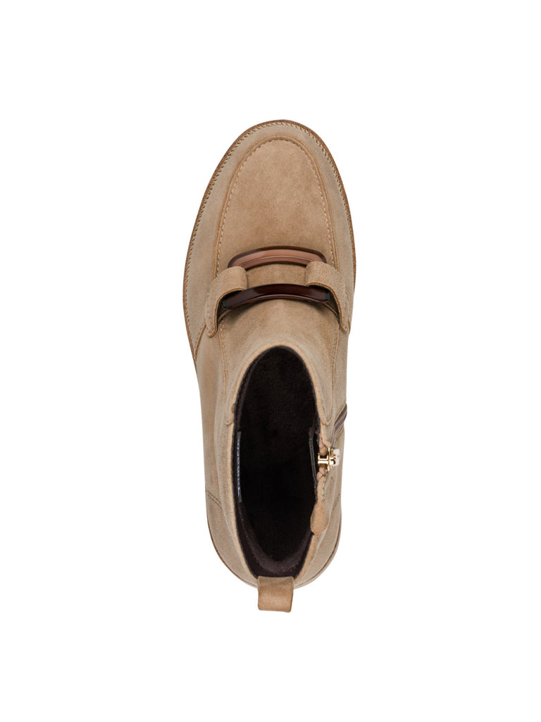 Boot mit Schließe beige, Ansicht oben