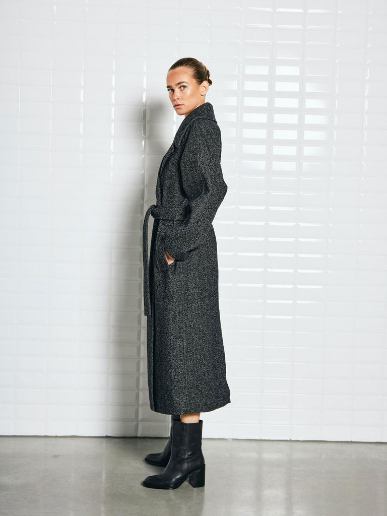 Mantel Brooklyn black, Ansicht seitlich